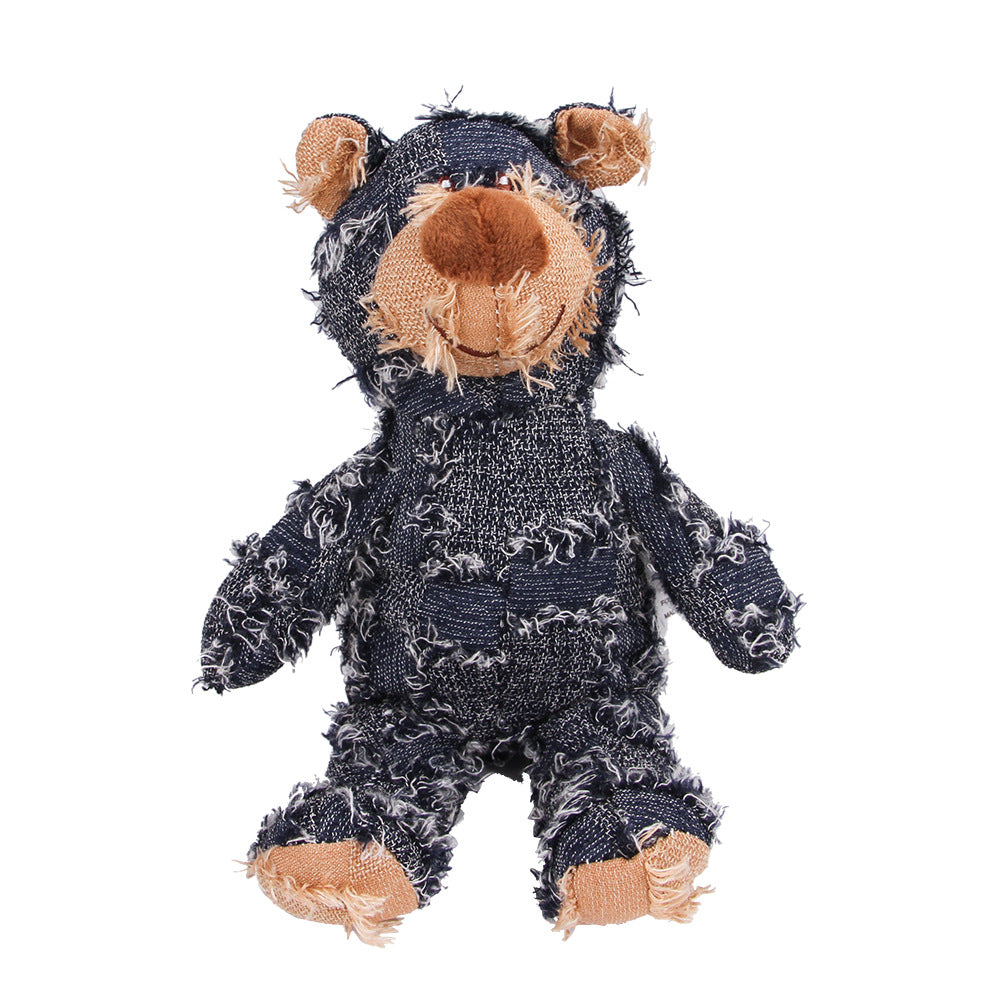 Plush chew toy promoting dental health:
