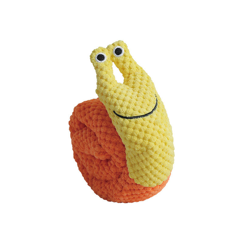 Interactive snail-shaped dog toy for enhanced playtime.