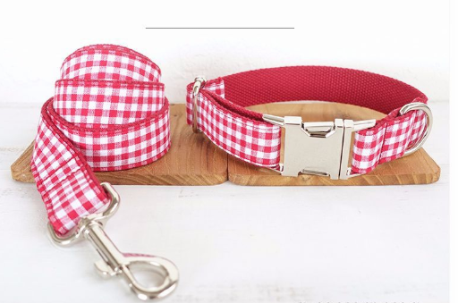 Classic Scottish Plaid Pet Collar Set