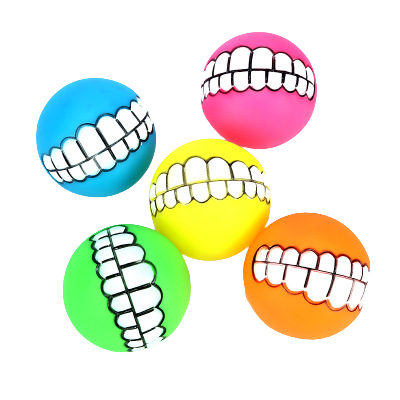 Funny Teeth dog ball