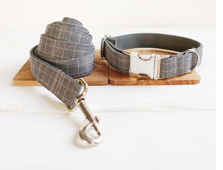 Classic Scottish Plaid Pet Collar Set