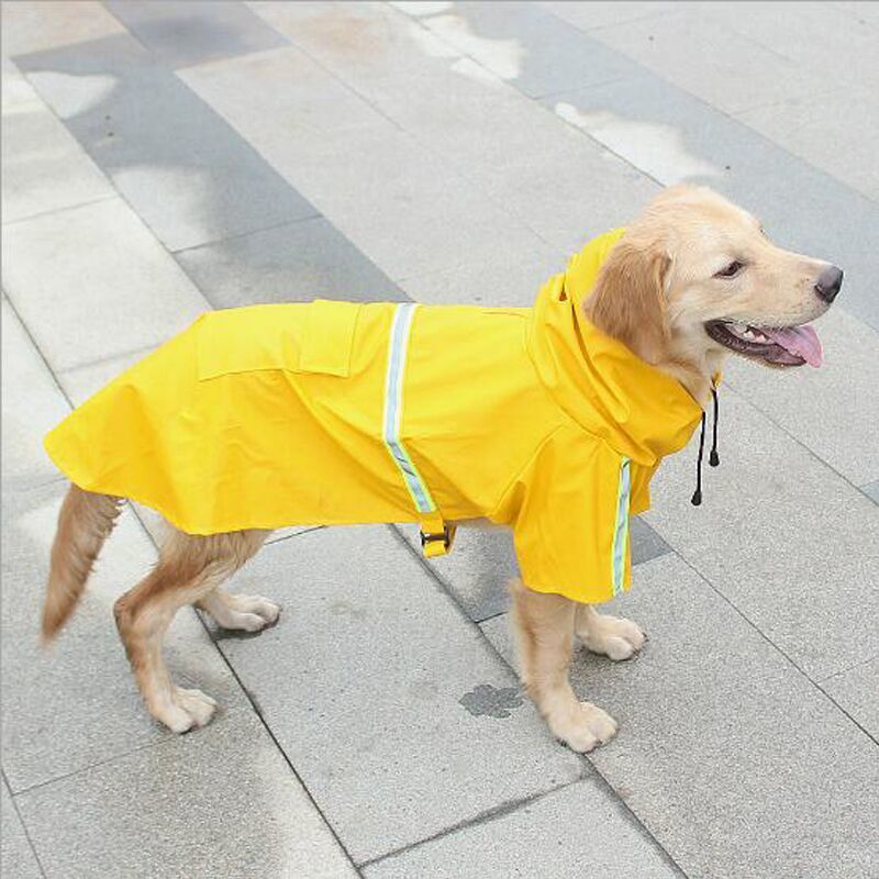 Popular breathable waterproof dog coat in neon green for safety