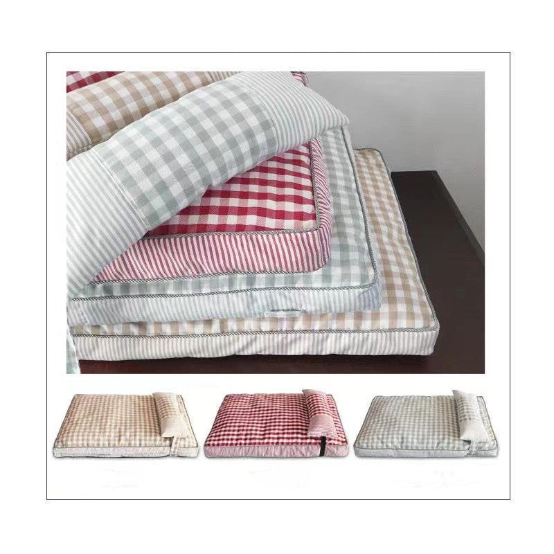 Plush Scottish Plaid Pet Bed