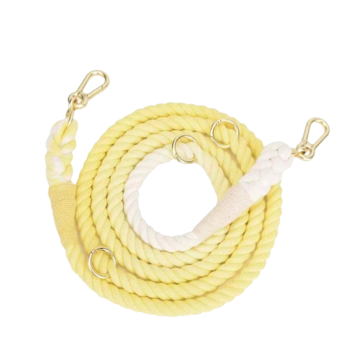 HANDS FREE DOG ROPE LEASH - LEMON