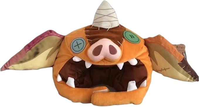 Legend of Zelda Plush Hat in vibrant orange color