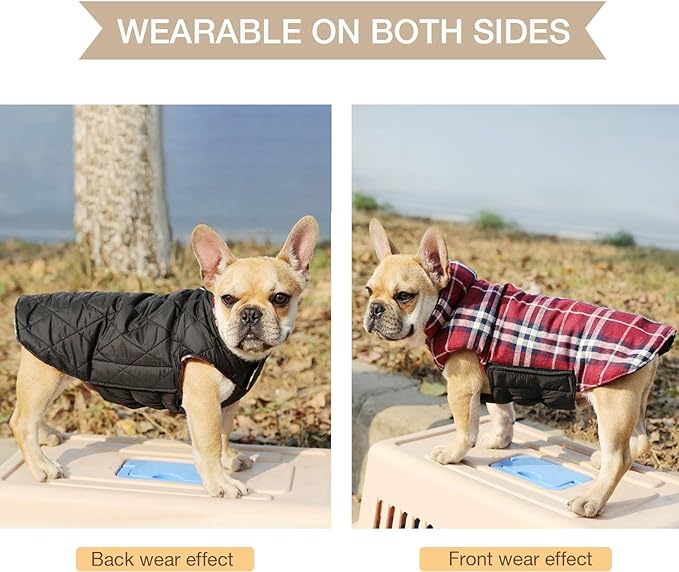 Luxury Reversible Scottish Tartan Print Dog Coat