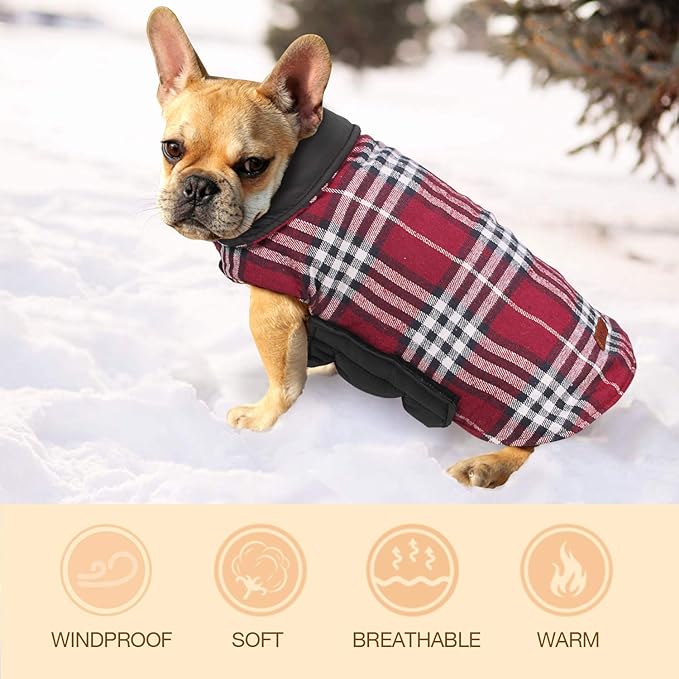 Luxury Reversible Scottish Tartan Print Dog Coat