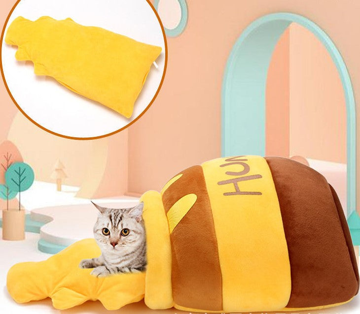 Cute Honey Pot Shaped Cat Bed