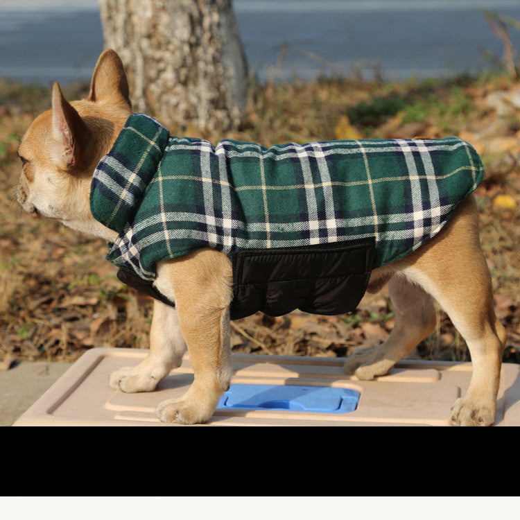 Luxury Reversible Scottish Tartan Print Dog Coat