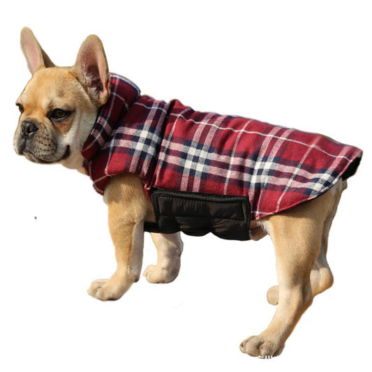 Luxury Reversible Scottish Tartan Print Dog Coat