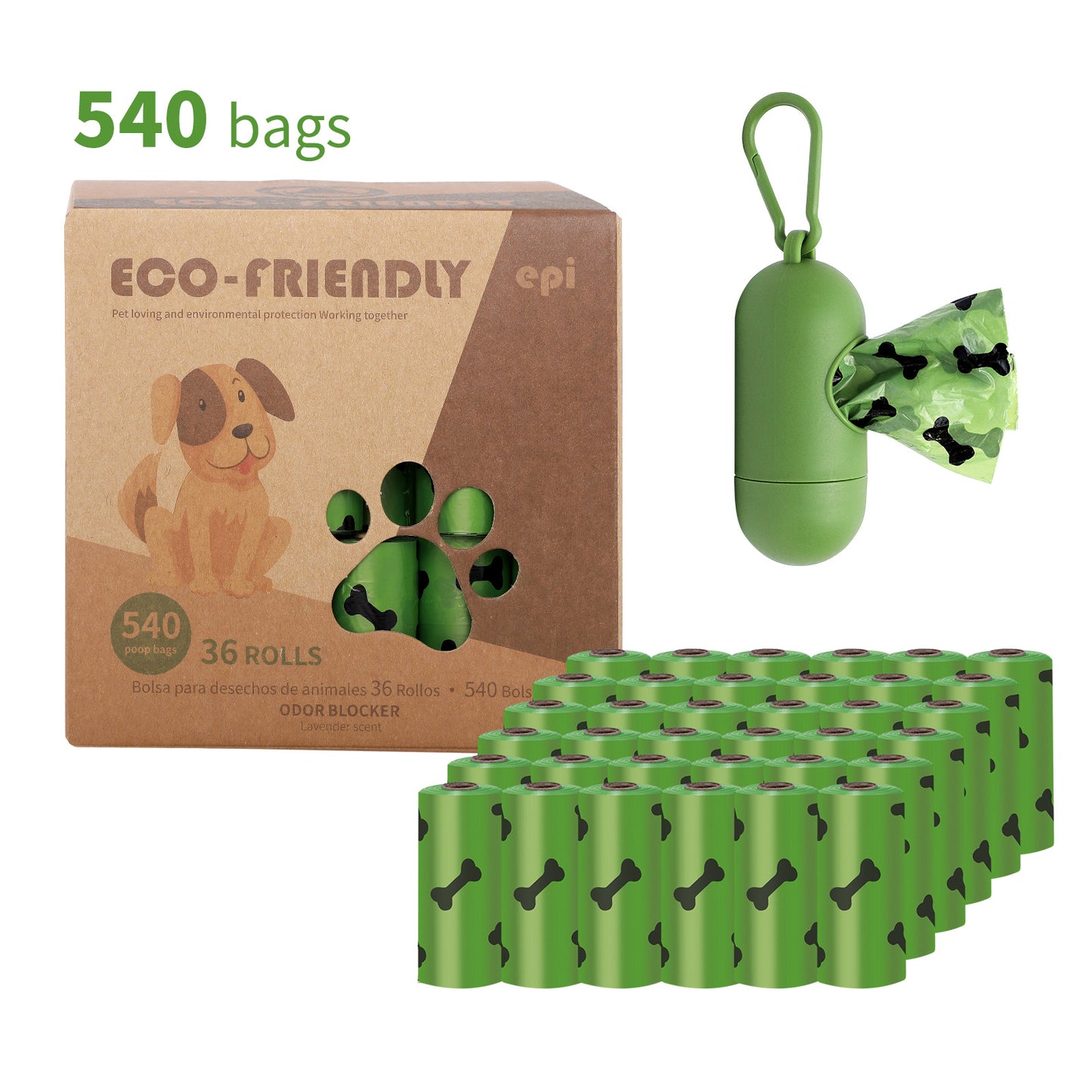 Eco-friendly Compostable Dog Poop Bags and Holder